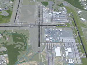 Cincinnati Northern Kentucky Airport 10km Modelo 3D