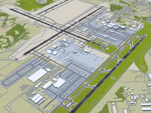 Aeroporto de Cincinnati Norte de Kentucky 10 km Modelo 3D