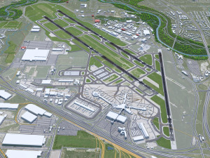 Cleveland Airport 10km 3D Modell