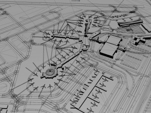 Cleveland Airport 10km 3D Modell