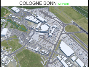 Cologne Bonn Airport 12km 3D Model