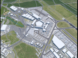 Cologne Bonn Airport 12km 3D Model