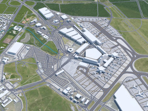 Cologne Bonn Airport 12km 3D Model