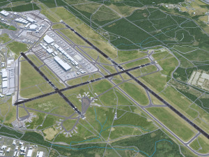 Cologne Bonn Airport 12km 3D Model