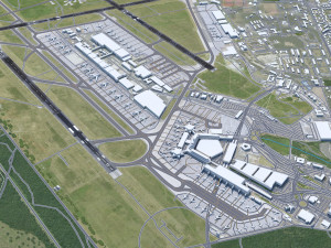 Cologne Bonn Airport 12km 3D Model