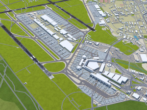 Cologne Bonn Airport 12km 3D Model