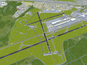 Cologne Bonn Airport 12km 3D Model
