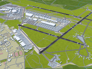 Cologne Bonn Airport 12km 3D Model