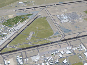 Colorado Springs Airport 12km 3D Model
