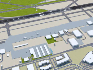 Colorado Springs Airport 12km 3D Model