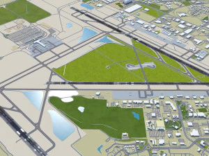 Colorado Springs Airport 12km 3D Model