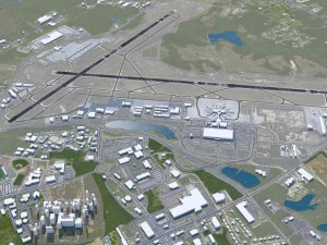 Columbia Metropolitan Airport 10km 3D Model