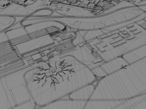 Columbia Metropolitan Airport 10km Modèle 3D
