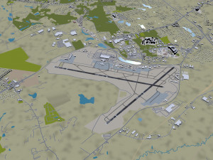 Columbia Metropolitan Airport 10km Modèle 3D
