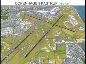 Copenhagen Kastrup Airport 15km 3D Model