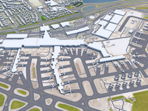 Copenhagen Kastrup Airport 15km Modèle 3D