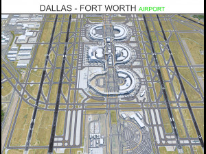 Dallas - Fort Worth Airport 15km Modèle 3D