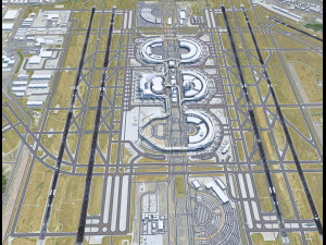 Dallas - Fort Worth Airport 15km 3D 模型