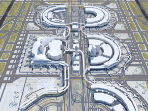 Dallas - Fort Worth Airport 15km 3D 模型