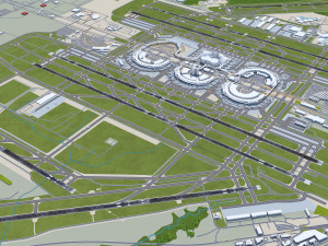 Dallas - Fort Worth Airport 15km 3D 模型