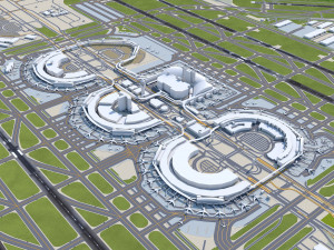Dallas - Fort Worth Airport 15km 3D 模型
