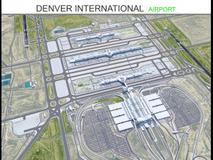 Denver International Airport 15km 3D Model
