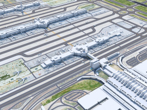Denver International Airport 15km 3D Model