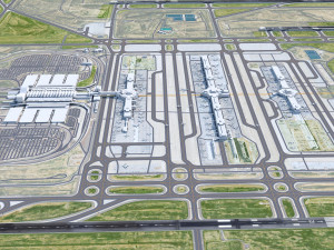 Denver International Airport 15km 3D Model