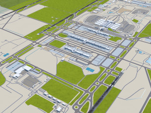 Denver International Airport 15km 3D Model