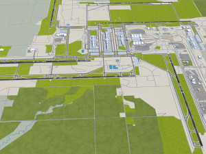 Denver International Airport 15km 3D Model