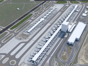 Detroit Airport 12km Modèle 3D