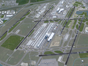 Detroit Airport 12km Modèle 3D
