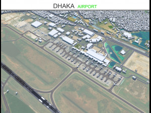 Dhaka Airport 8km 3D Model