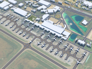 Dhaka Airport 8km Modelo 3D