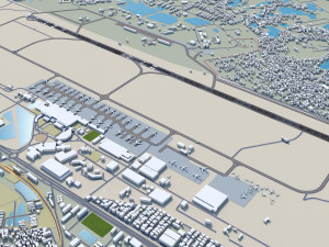 Dhaka Airport 8km Modelo 3D