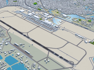 Dhaka Airport 8km Modelo 3D