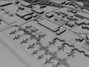 Dhaka Airport 8km Modelo 3D
