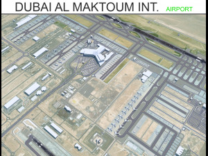 Dubai Al Maktoum International Airport 15km 3D Model