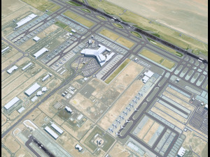 Dubai Al Maktoum International Airport 15km Model 3D