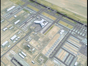 Dubai Al Maktoum International Airport 15km 3D Model