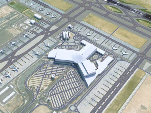 Dubai Al Maktoum International Airport 15km 3D Model