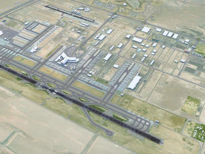 Dubai Al Maktoum International Airport 15km 3D Model