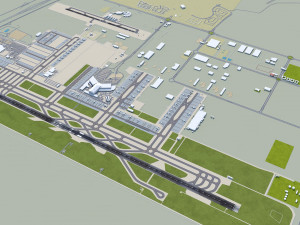 Dubai Al Maktoum International Airport 15km Model 3D