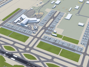 Dubai Al Maktoum International Airport 15km Model 3D