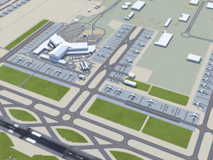 Dubai Al Maktoum International Airport 15km 3D Model