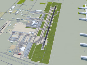 Dubai Al Maktoum International Airport 15km Model 3D