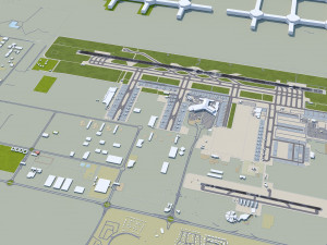 Dubai Al Maktoum International Airport 15km Model 3D