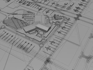Dubai Al Maktoum International Airport 15km 3D Model