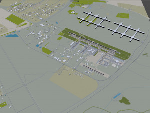 Dubai Al Maktoum International Airport 15km Model 3D