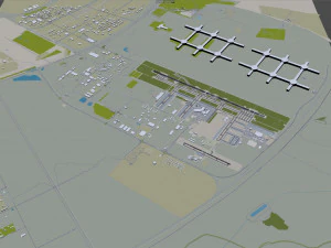 Dubai Al Maktoum International Airport 15km 3D Model